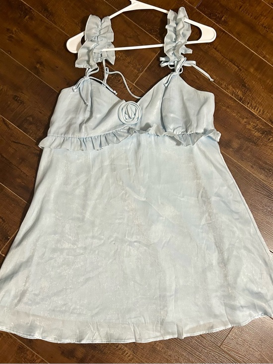 wild fable Other - wild fable Light Blue Ruffled Strap Chemise Slip